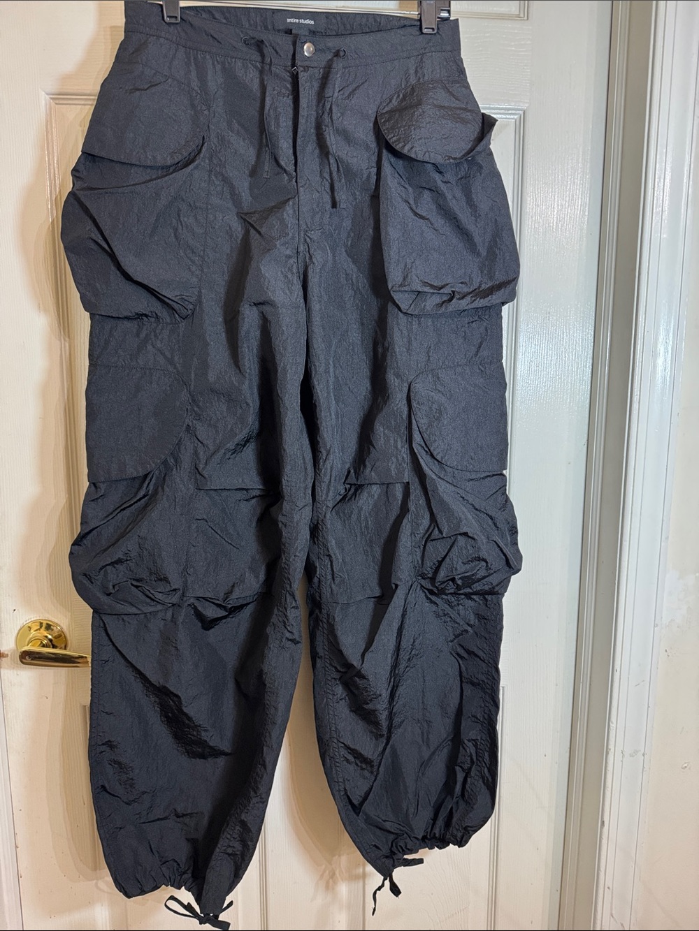 Entire Studios Black Gocar Cargo Trousers Multiple Utility Pocket Sz Small